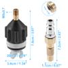 X AUTOHAUX 1 Set Paddle Board Valve Adapter with European Type Push Inflatable Nozzle for Compressor Paddle Board Dinghy Stand Up Paddle Board Inflatable Boat view 3