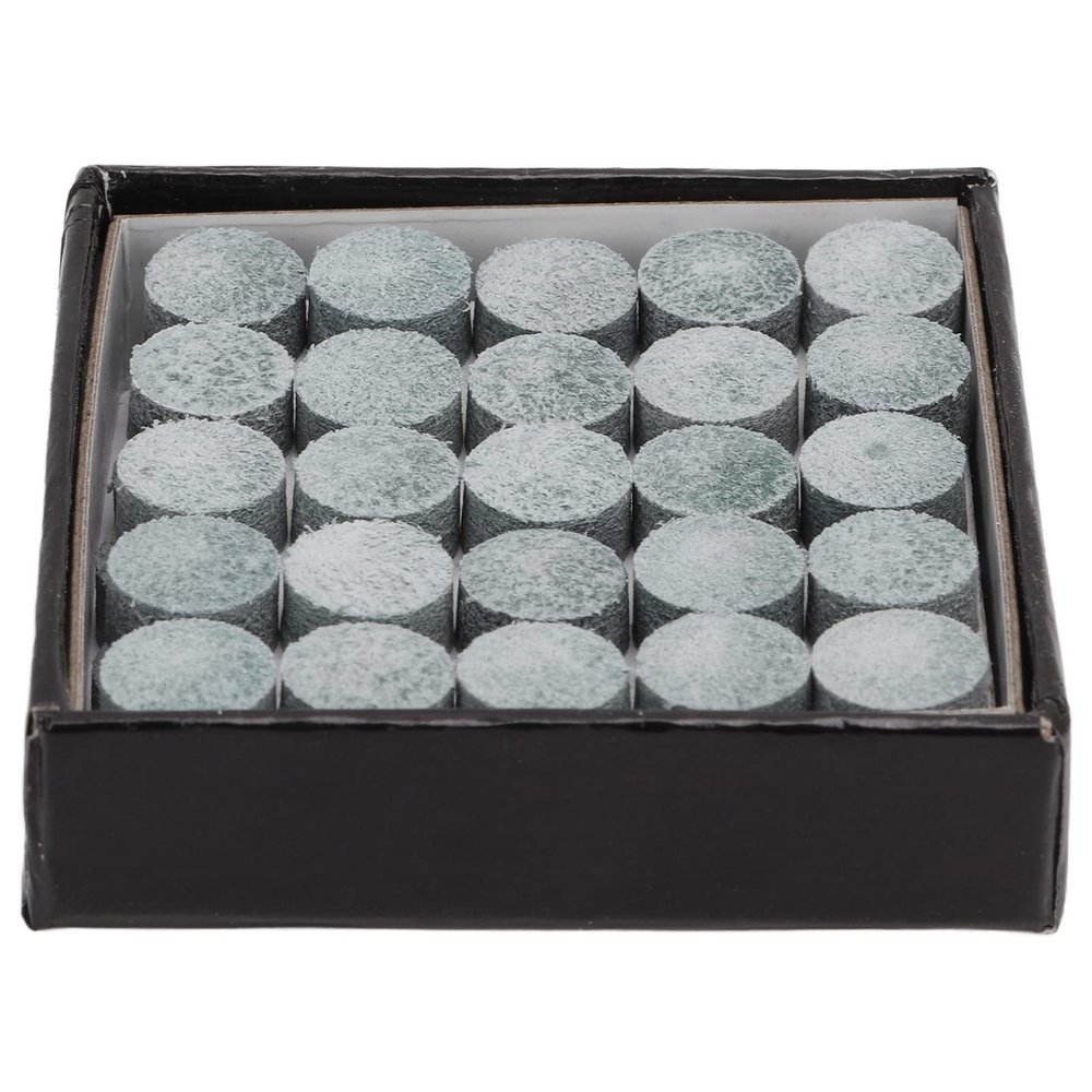 50PCS Billiard Cue Tips, Grade B Snooker Leather Heads Billiard Pool Cue Tips with Storage Box, Pool Stick Tips Pool Cue Tips Replacement Kit for Pool Cues and Snooker (10mm)