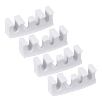 PATIKIL Badminton Stringing Racquet Load Spreader, 4 Pack Embedded Racket High Pounds Load Adapter Protector Stringing Machine Tool, White