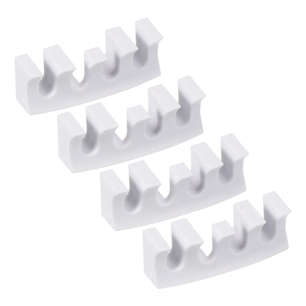 PATIKIL Badminton Stringing Racquet Load Spreader, 4 Pack Embedded Racket High Pounds Load Adapter Protector Stringing Machine Tool, White