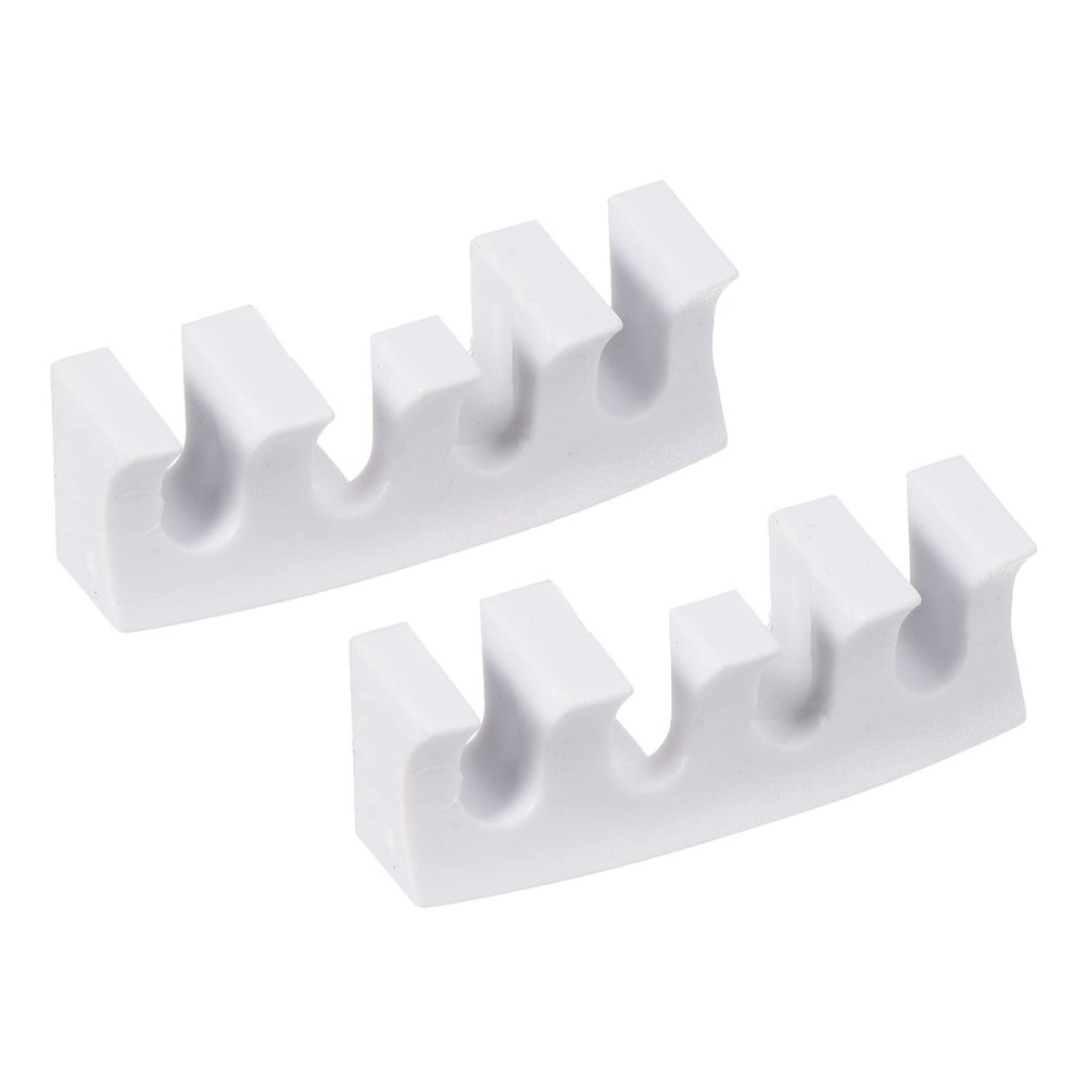 PATIKIL Badminton Stringing Racquet Load Spreader, 2 Pack Embedded Racket High Pounds Load Adapter Protector Stringing Machine Tool, White