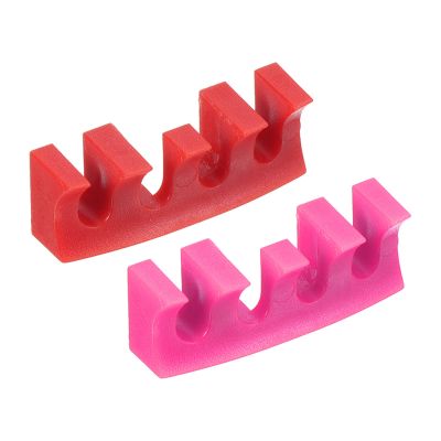 PATIKIL Badminton Stringing Racquet Load Spreader, 2 Pack Embedded Racket High Pounds Load Adapter Protector Stringing Machine Tool, Red/Pink