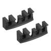 PATIKIL Badminton Stringing Racquet Load Spreader, 2 Pack Embedded Racket High Pounds Load Adapter Protector Stringing Machine Tool, Black