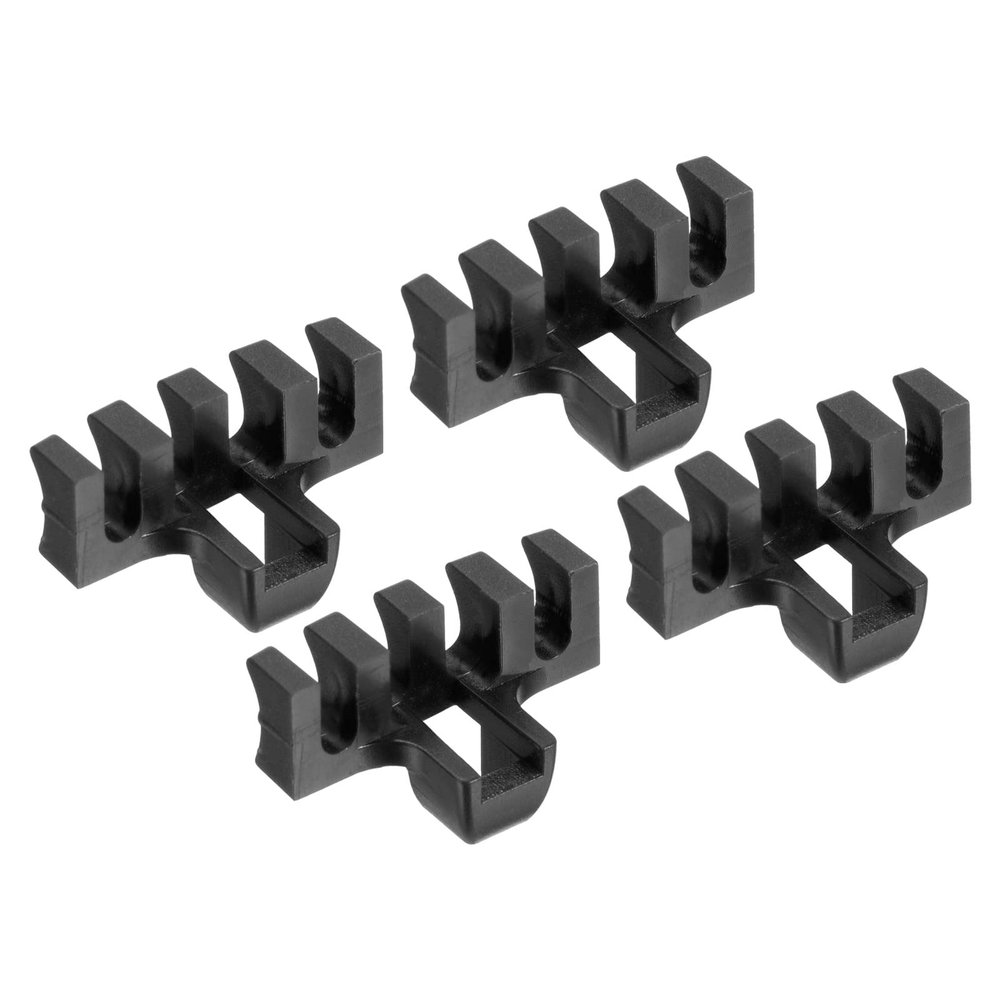 PATIKIL Badminton Stringing Racquet Load Spreader, 4 Pack Racket High Pounds Load Adapter Protector Stringing Machine Tool, Black