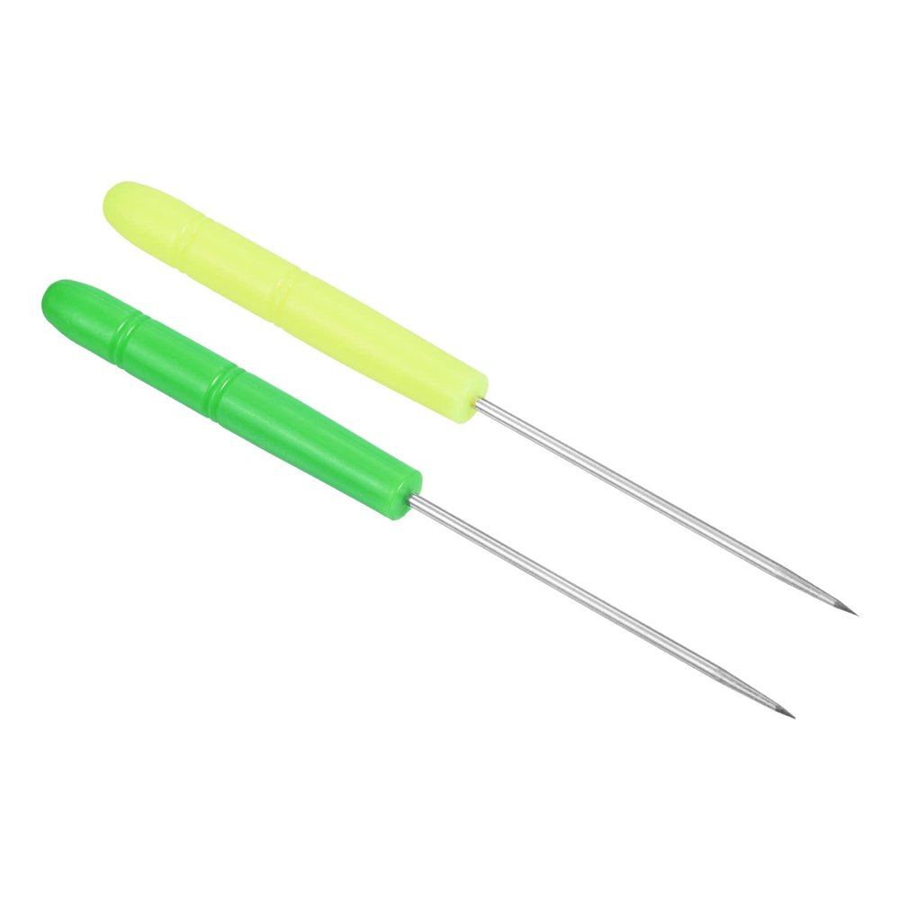 PATIKIL Badminton Racket Stringing Awl, 2 Pack Tennis Racket Racquet String Straight Awls Guiding Tool, Green, Yellow