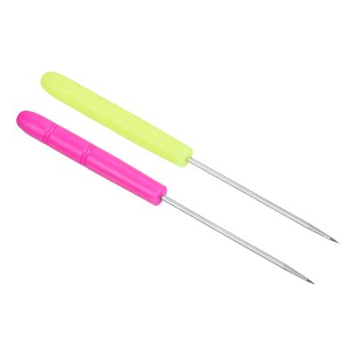 PATIKIL Badminton Racket Stringing Awl, 2 Pack Tennis Racket Racquet String Straight Awls Guiding Tool, Rose Red, Yellow