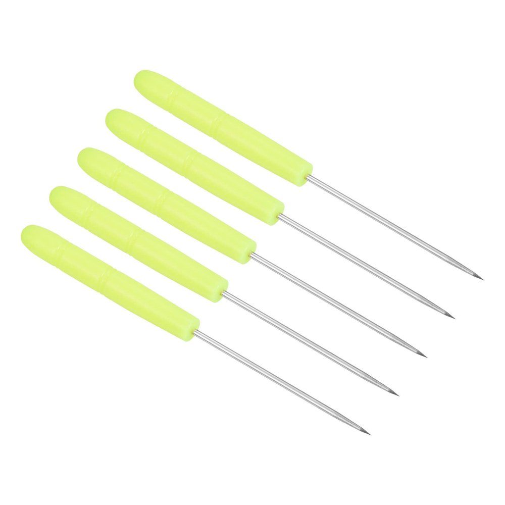 PATIKIL Badminton Racket Stringing Awl, 5 Pack Tennis Racket Racquet String Straight Awls Guiding Tool, Yellow