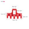 PATIKIL Badminton Stringing Racquet Load Spreader, 2 Pack Racket High Pounds Load Adapter Protector Stringing Machine Tool, Red/Pink view 2
