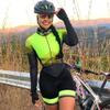 KOZUJI Women's Cycling Jersey Suit Triathlon-Suit Long Sleeve with 9D Gel Pad Pocket Quick-Drying Bike Jersey Jumpsuit (Color : B, Size : Small) view 1