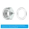 PATIKIL Skateboard Lock Nuts Set, 2 Set 5/16 Skateboard Truck Axle Washers Spacer Hardware Repair Kit for Longboard Cruiser, Silver view 4