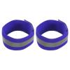 M METERXITY 2 Pack Reflective Bands - Safety Reflector Tape Strip, High Visibility Wide Lightweight Gear, Apply to Running Night Walking(12x1.5 Inch, Blue) view 1