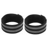 M METERXITY 2 Pack Reflective Bands - Safety Reflector Tape Strip, High Visibility Reflective Running Gear, Apply to Cycling Running Night Walking(14x2 Inch, Black) view 1
