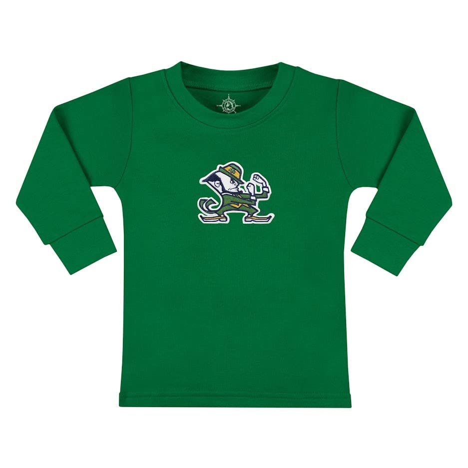 Creative Knitwear Notre Dame Green Infant Long Sleeve Tee Size 3-6M - Leprechaun
