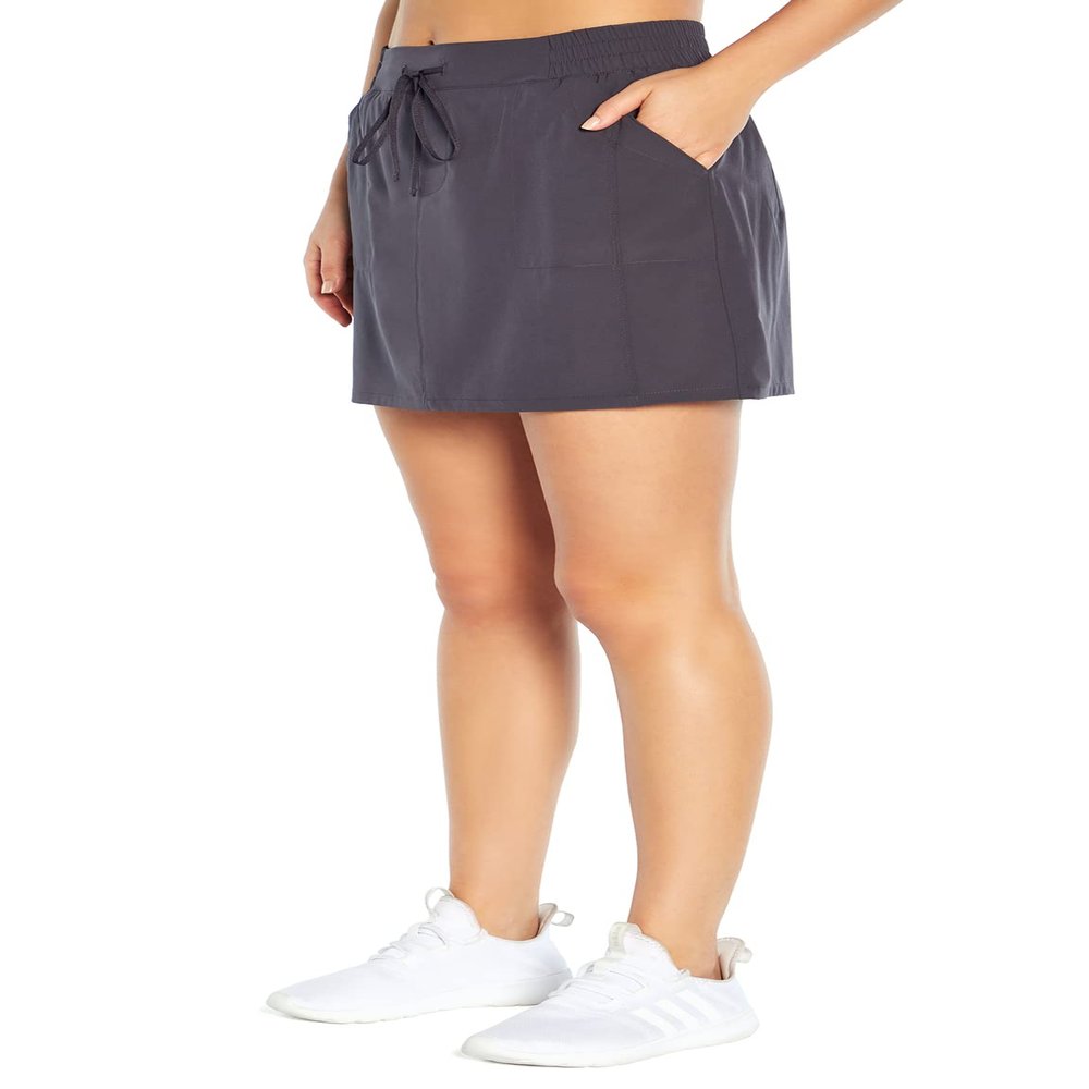 Balance Collection Womens Standard Stretch Woven Skort, Nine Iron, Small