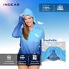 INGEAR Womens Long Sleeve Hoodie Workout Tops, Dry Fit Hiking Shirts, Rushguard Long Sleeve Swim Suit for Women Size S-XXL view 4