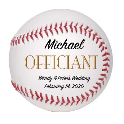 Officiant Gift, Personalized Baseball Wedding, Officiant Proposal Gift, Baseball Wedding Keepsake, Officiant Gift from Bride and Groom, Officiant Wedding Gift, Personalized Keepsake, Wedding Baseball