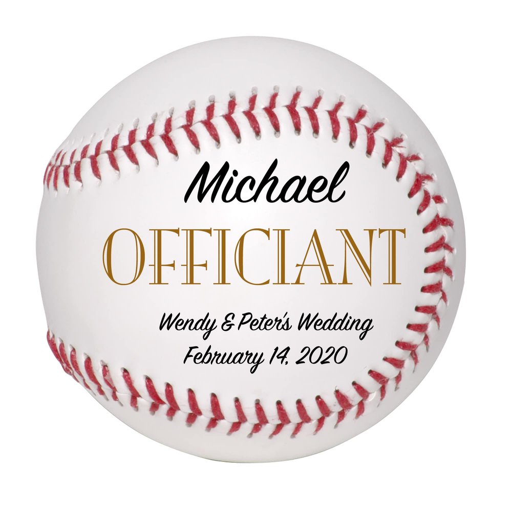 Officiant Gift, Personalized Baseball Wedding, Officiant Proposal Gift, Baseball Wedding Keepsake, Officiant Gift from Bride and Groom, Officiant Wedding Gift, Personalized Keepsake, Wedding Baseball