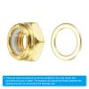 PATIKIL Skateboard Lock Nuts Set, 2 Set 5/16 Skateboard Truck Axle Washers Spacer Hardware Repair Kit for Longboard Cruiser, Gold view 4