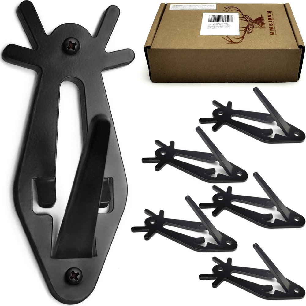 VMSIXVM European Mount Skull Hanger, Deer Skull Wall Hooker for Hanging Deer Head, Pronghorn and Other Smaller Animals, Euro Mount Hanger with Easy Install Kit for Indoor Outdoor
