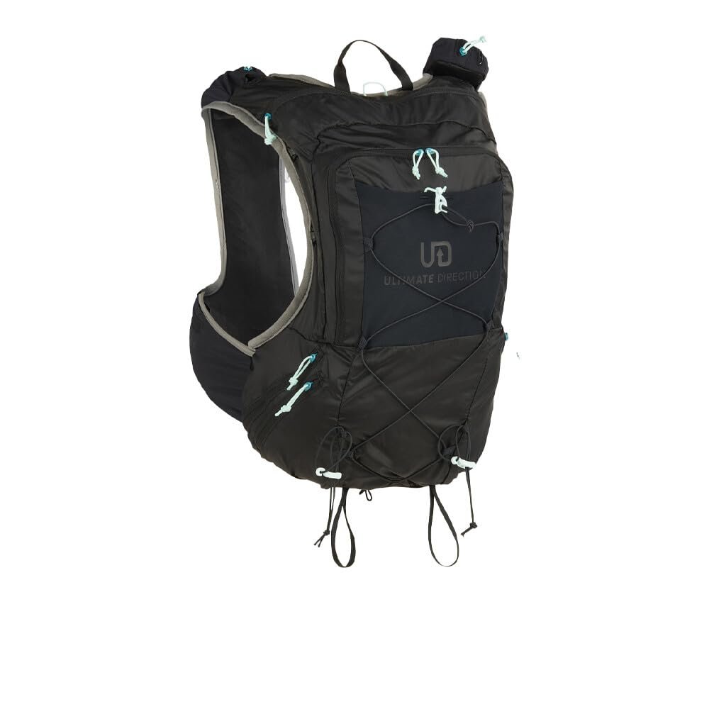 Ultimate Direction Adventure Vesta Womens Hydration and Endurance Running Vest, 2L Hydration Bladder Compatible, Upgraded Fit and Finishes, Trekking Pole Loops, GPS Pocket, 2023 (Onyx, Small)
