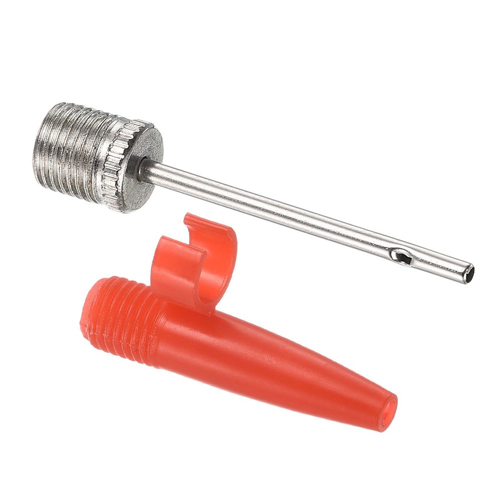 PATIKIL Ball Pump Needle, Pack of 2 Inflation Needle Kit with Adapter, Silver Tone, Metal, 38mm, 1.5inch, Nozzle, Air Inflating Pin for Sports Balls, Pneumatic Items