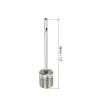 PATIKIL Ball Pump Needle, Pack of 2 Inflation Needle Kit with Adapter, Silver Tone, Metal, 38mm, 1.5inch, Nozzle, Air Inflating Pin for Sports Balls, Pneumatic Items view 2