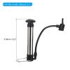PATIKIL Mini Bike Floor Pump, Ball Pump Kit Portable Hand Inflator Air Pump for Inflatable Equipment with Multi-Function Nozzle, Silver Tone view 2