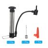 PATIKIL Mini Bike Floor Pump, Ball Pump Kit Portable Hand Inflator Air Pump for Inflatable Equipment with Multi-Function Nozzle, Silver Tone view 3