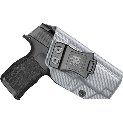 Amberide Sig P365XL IWB Holster,Kydex-Boltaron Inside Waistband Fit Sig P365 XL 9mm Pistol,Low-Print Slim Design,Smooth Quick-Draw Retention,Full Trigger Coverage,030 Cant Adjustment