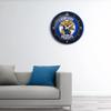 The Fan-Brand NCAA Kentucky Wildcats: Mascot - Black Frame - Modern Disc Wall Clock - Sports Team Bar Sign Dcor - Home, Dorm, Garage, Office, Fan Cave view 3