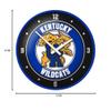 The Fan-Brand NCAA Kentucky Wildcats: Mascot - Black Frame - Modern Disc Wall Clock - Sports Team Bar Sign Dcor - Home, Dorm, Garage, Office, Fan Cave view 4