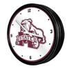 The Fan-Brand NCAA Mississippi State Bulldogs: Bulldog - Retro Lighted Wall Clock - Sports Team Bar Sign Dcor - Home, Dorm, Garage, Office, Fan Cave view 2