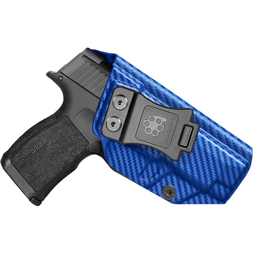 Amberide Sig P365XL IWB Holster,Kydex-Boltaron Inside Waistband Fit Sig P365 XL 9mm Pistol,Low-Print Slim Design,Smooth Quick-Draw Retention,Full Trigger Coverage,030 Cant Adjustment