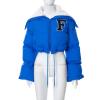 tuduoms Women's Cropped Puffer Down Coat Long Stylish Winter Jacket with Warm Oversized Collar Lightweight Quilted Jacket view 4