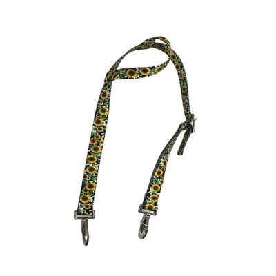 one ear headstall with quick change clips horse size sunflower