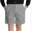 Mens Dress Shorts Slim Fit Flat Front Shorts Classic 9" Inseam Chino Short Light Grey 31 view 1
