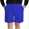 MOGU Mens Blue Dress-Flat Front Pleated Shorts - Perfect for Golf, Casual and Slim Fit Wear Royal Blue 31 view 1