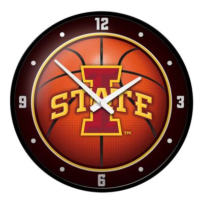 The Fan-Brand NCAA Iowa State Cyclones: Basketball - Modern Disc Wall Clock - Sports Team Bar Sign Dcor - Home, Dorm, Garage, Office, Fan Cave