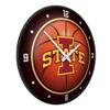 The Fan-Brand NCAA Iowa State Cyclones: Basketball - Modern Disc Wall Clock - Sports Team Bar Sign Dcor - Home, Dorm, Garage, Office, Fan Cave view 2