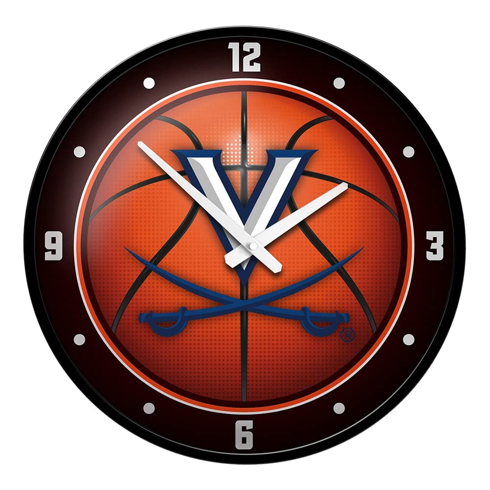 The Fan-Brand NCAA Virginia Cavaliers: Basketball - Modern Disc Wall Clock - Sports Team Bar Sign Dcor - Home, Dorm, Garage, Office, Fan Cave