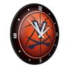 The Fan-Brand NCAA Virginia Cavaliers: Basketball - Modern Disc Wall Clock - Sports Team Bar Sign Dcor - Home, Dorm, Garage, Office, Fan Cave view 2