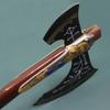 Handmade Gows Karatos Axe Replica Cosplay Armour Costume Weapon War Axe Prop 440 Treated Steel Edge Carved Wooden Handle for Better Grasp view 3