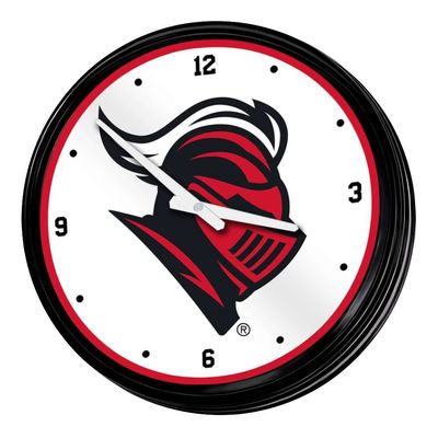 The Fan-Brand NCAA Rutgers Scarlet Knights: Knight - Retro Lighted Wall Clock - Sports Team Bar Sign Dcor - Home, Dorm, Garage, Office, Fan Cave