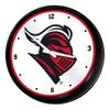 The Fan-Brand NCAA Rutgers Scarlet Knights: Knight - Retro Lighted Wall Clock - Sports Team Bar Sign Dcor - Home, Dorm, Garage, Office, Fan Cave view 1