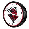 The Fan-Brand NCAA Rutgers Scarlet Knights: Knight - Retro Lighted Wall Clock - Sports Team Bar Sign Dcor - Home, Dorm, Garage, Office, Fan Cave view 2