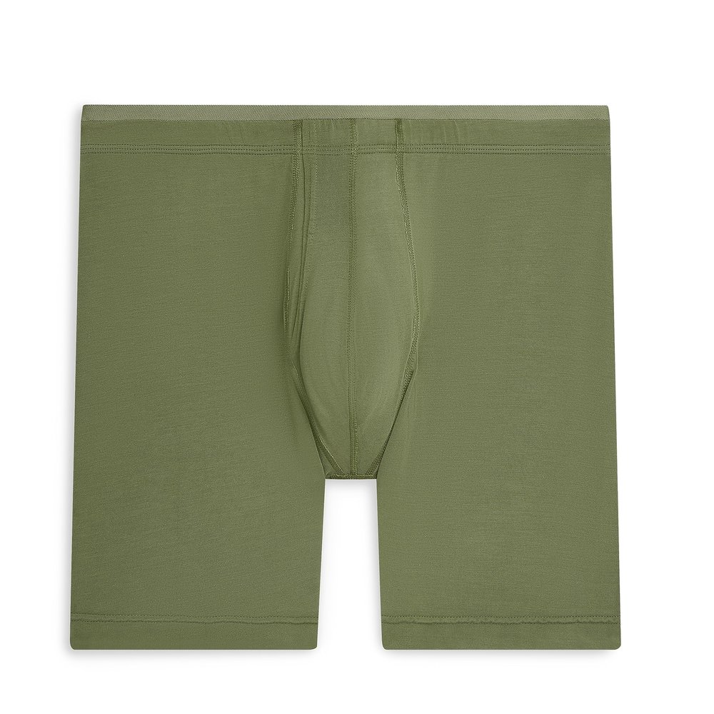 2(X)IST Men's Luxe Modal 6'' Boxer Brief Matte Green