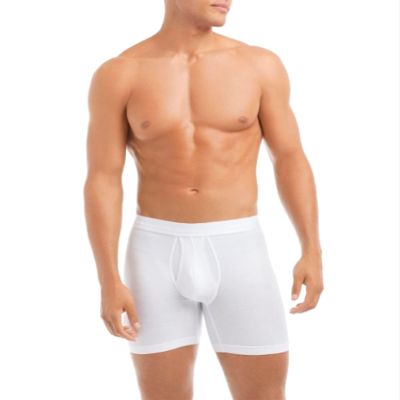2(X)IST Men's Dream Luxe 6'' Boxer Brief White