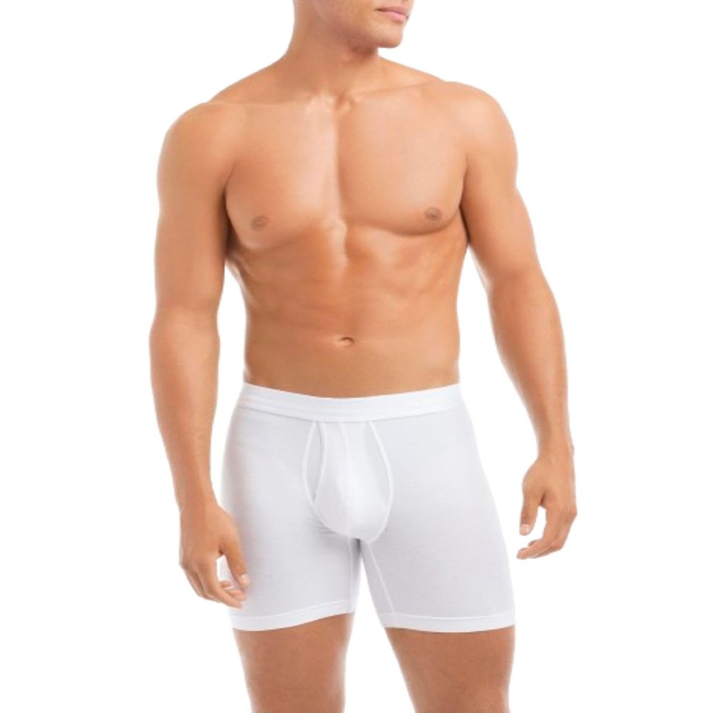 2(X)IST Men's Dream Luxe 6'' Boxer Brief White