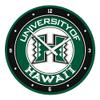 The Fan-Brand NCAA Hawaii Warriors: Modern Disc Wall Clock - Sports Team Bar Sign Dcor - Home, Dorm, Garage, Office, Fan Cave view 1