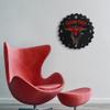 The Fan-Brand NCAA Texas Tech Red Raiders: Masked Rider - Bottle Cap Wall Clock - Sports Team Bar Sign Dcor - Home, Dorm, Garage, Office, Fan Cave view 3